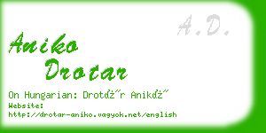 aniko drotar business card